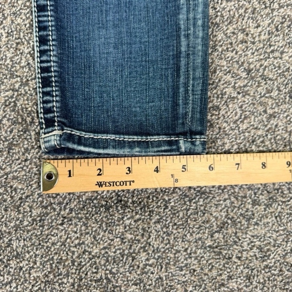 Miss Me Skinny Jeans Womens 31 Angel Wing Embroidered Back Pocket Dark Wash - Picture 14 of 15